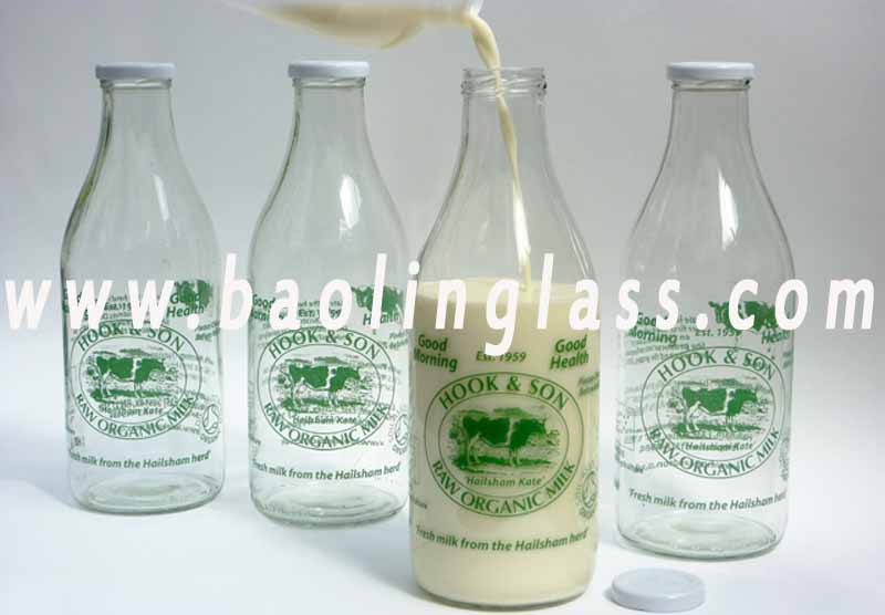 custom glass milk bottles factory of Baolinglass.com