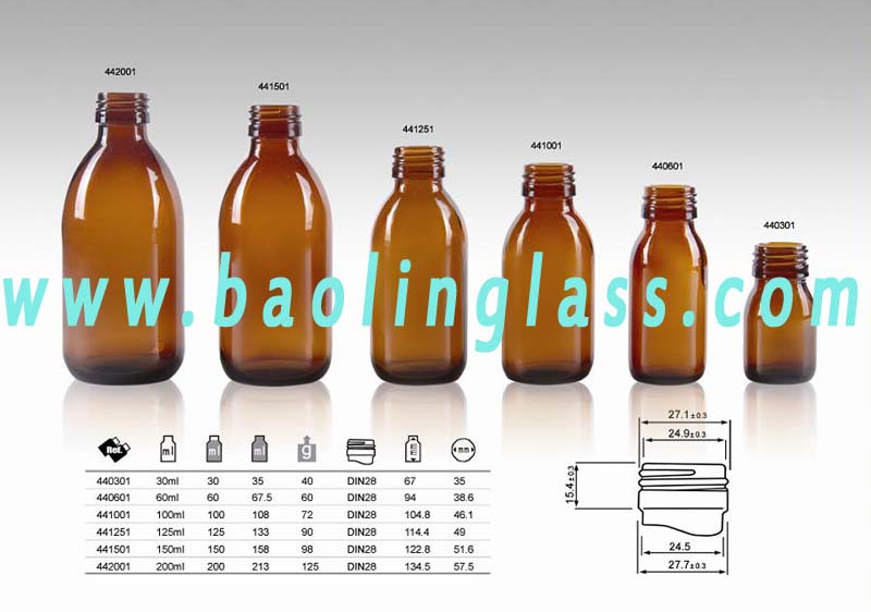 amber glass bottle and jar manufacturer: Baolin Glass
