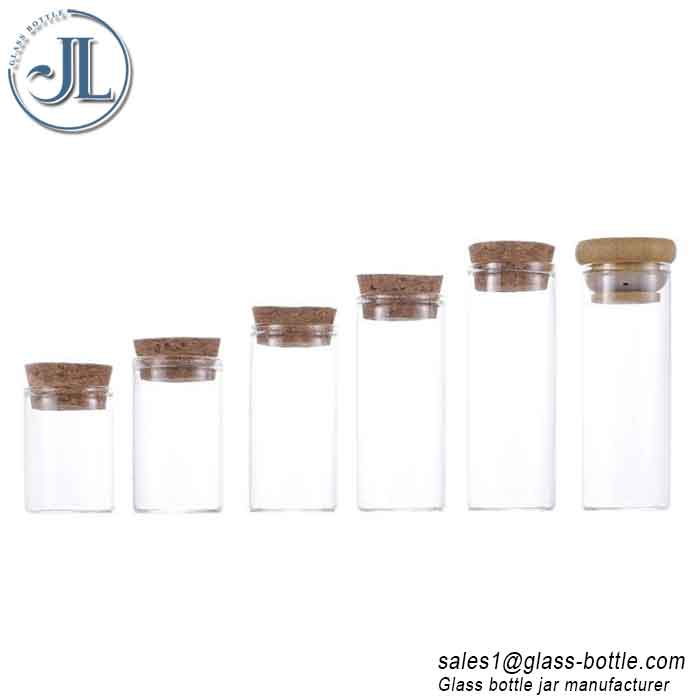 Cylinder Straight Short Small Test Glass Tube Bottle With Cork
