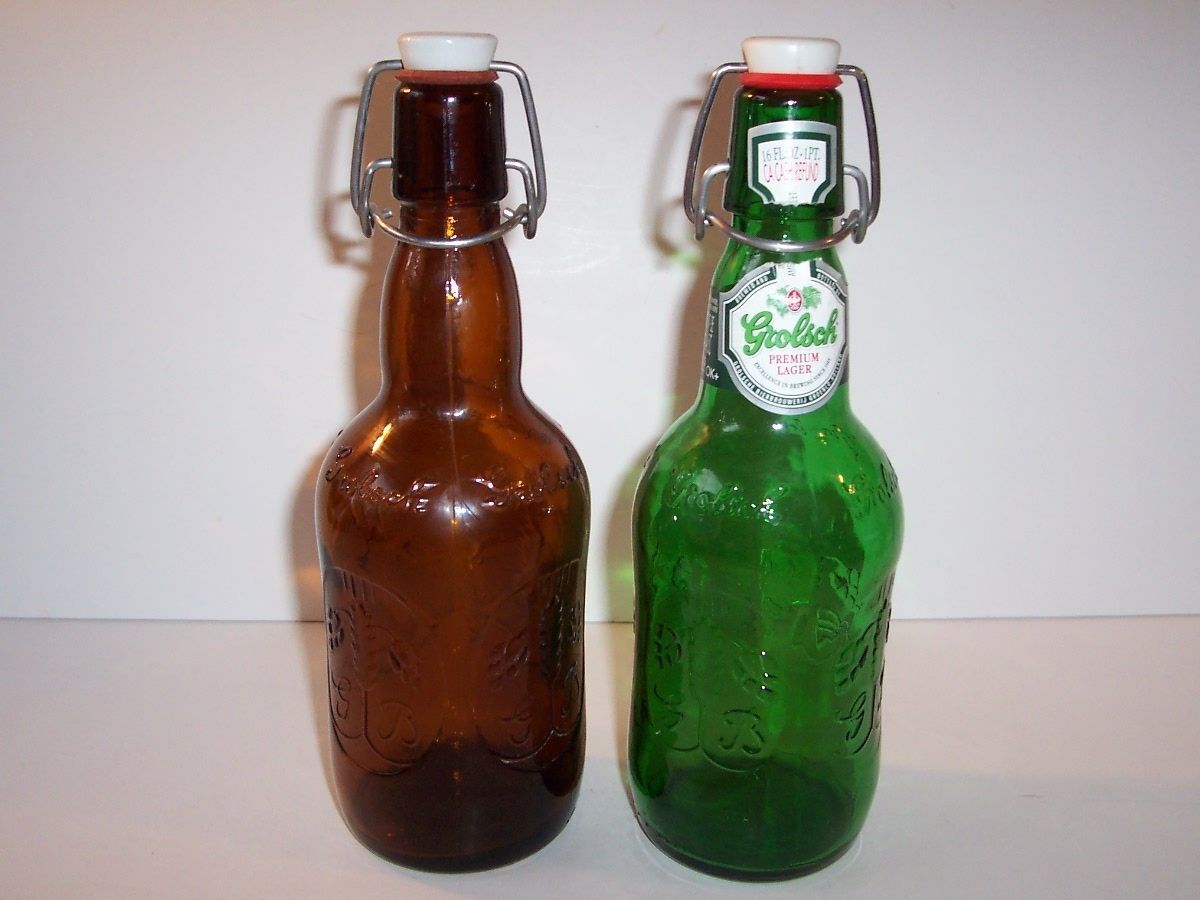 330ml glass beer bottle for beer using with flip top