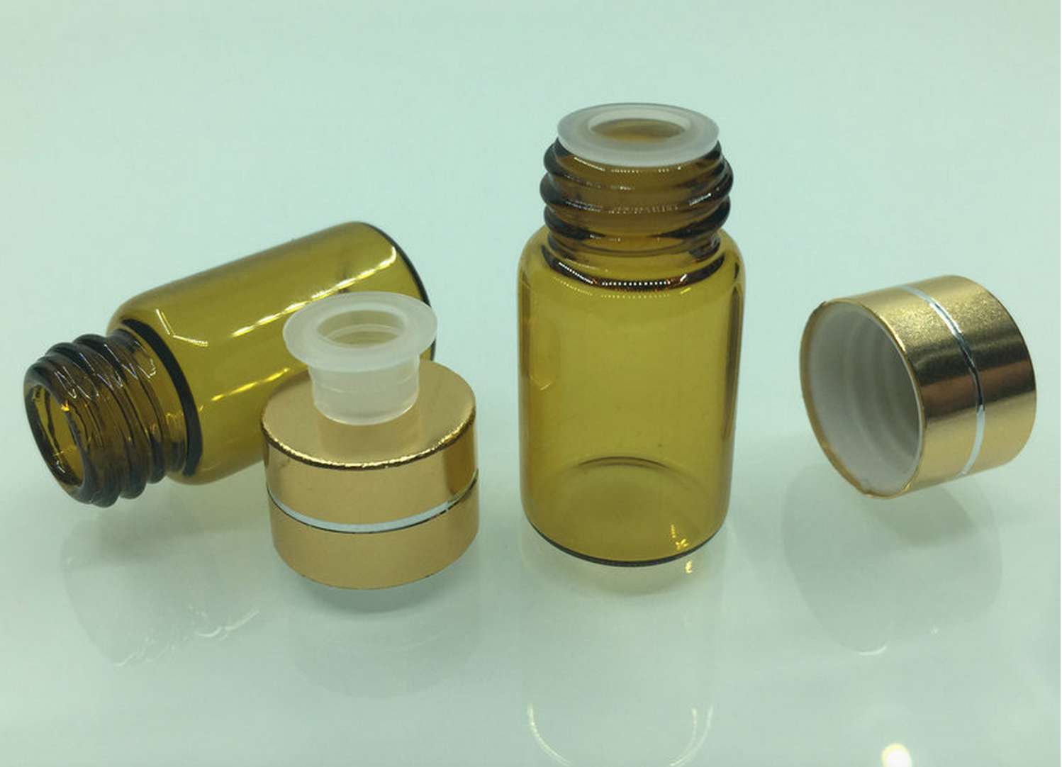 amber 2ml glass sample vial bottle