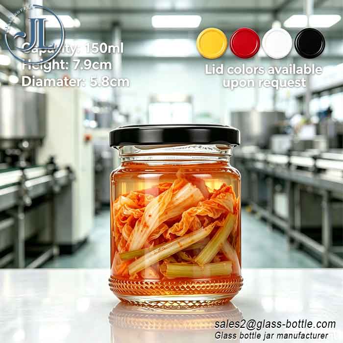 150ml glass pickles bottles jam glass container