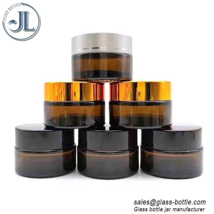 20g 30g Amber Glass Cosmetic Cream Container