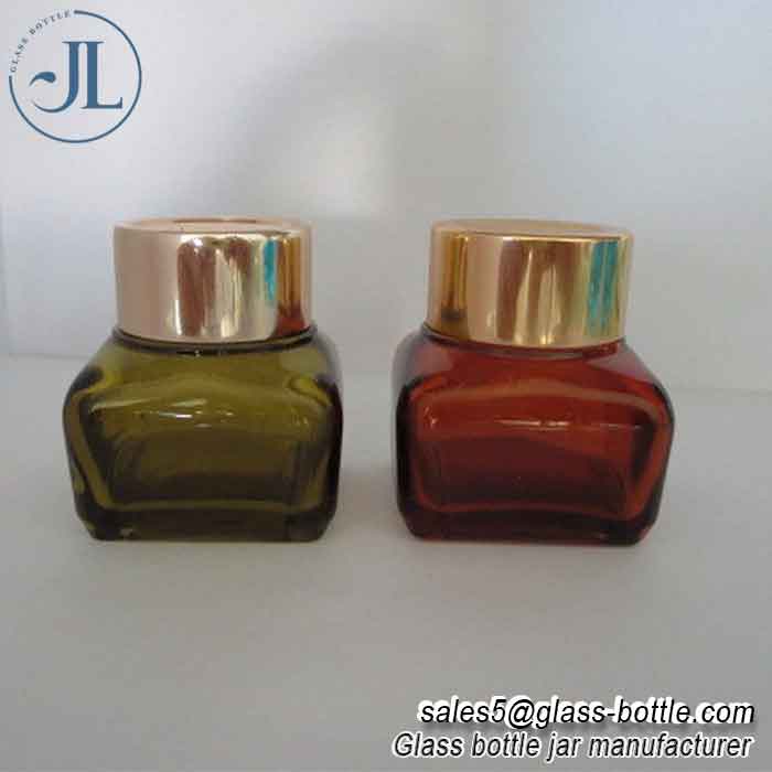 20g square cosmetic cream glass jar