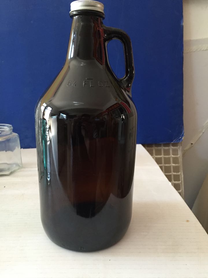 64oz 1.89L Amber Growler Beer Glass Big Wine Glass Bottle