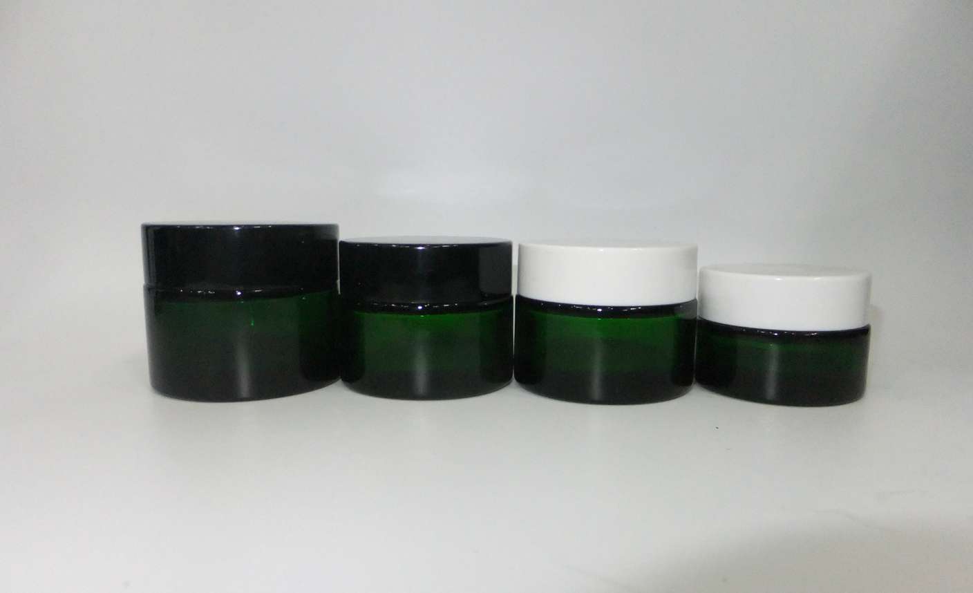 20ml/30ml/50ml green glass skin care package jar with lid