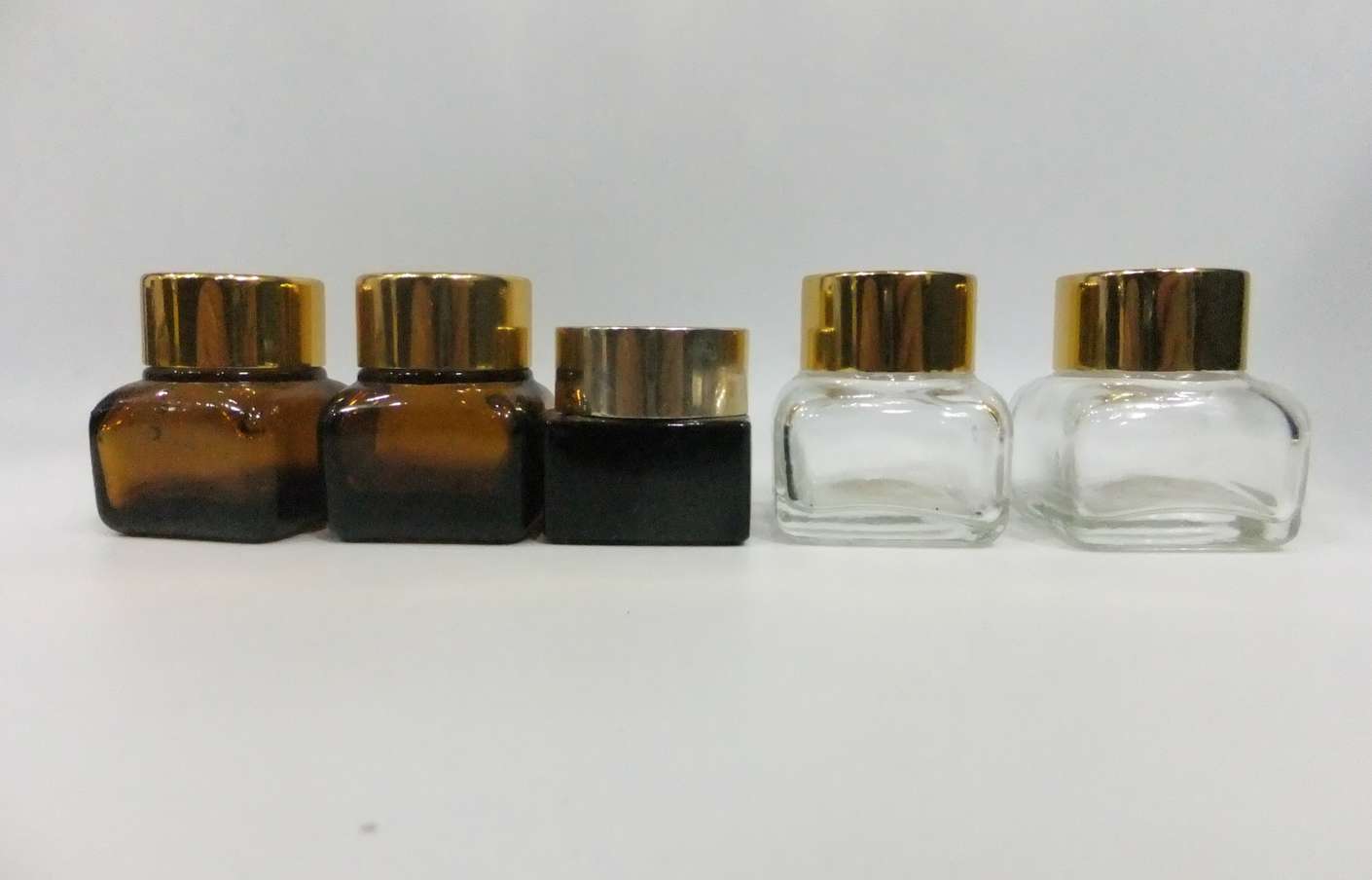 20g empty glass jar cosmetic with lids