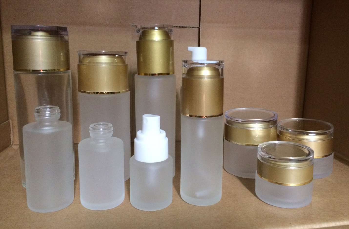 frosted lotion glass bottles serum bottle