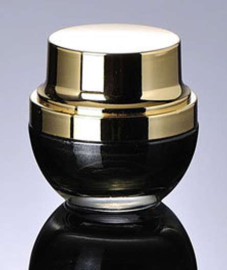20g black glass cosmetic cream jar