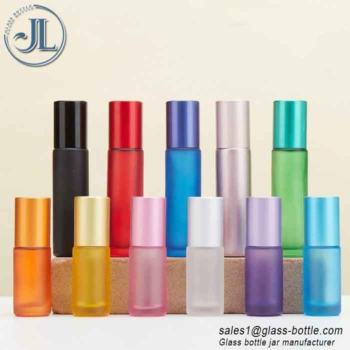 roll on oil glass bottle with aluminum cap