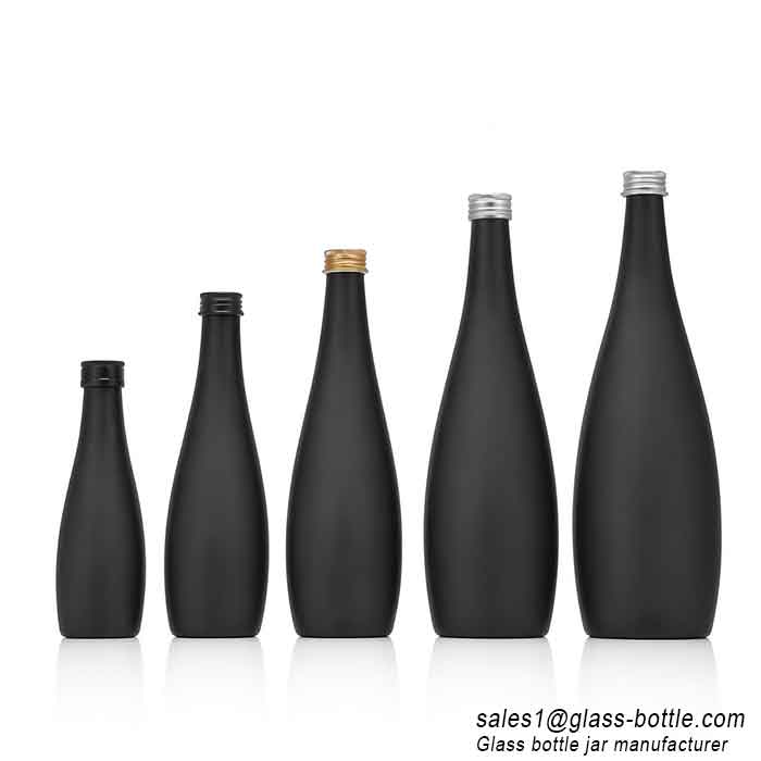 1000ml 1L Black Fruit Juice Glass bottle