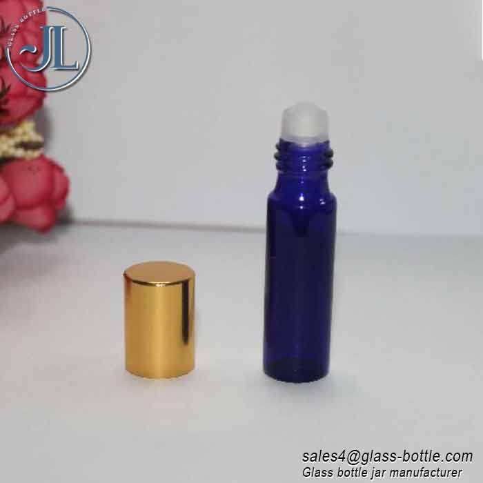 16oz 5ml Glass Cobalt Blue Roll-on Bottle