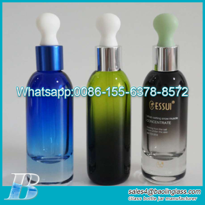 Hair oil glass dropper bottle