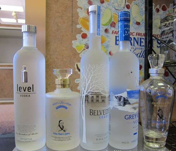 Top end custom decal logo glass vodka bottle 750ml