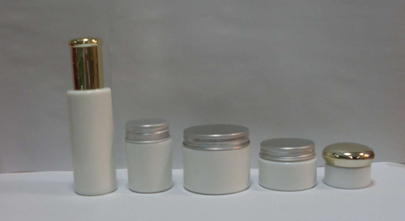 30ml opaque white glass lotion bottles