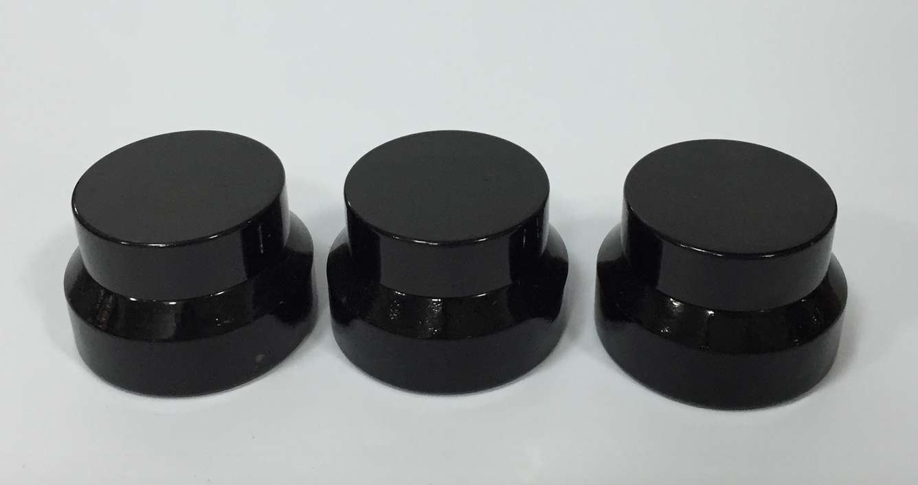 high quality cosmetic frosted black cream glass jar