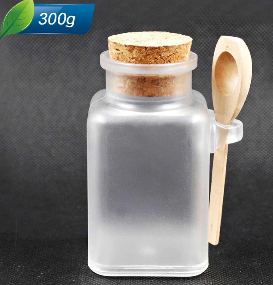 300g ABS Bath Salt Jar With Wooden Spoon