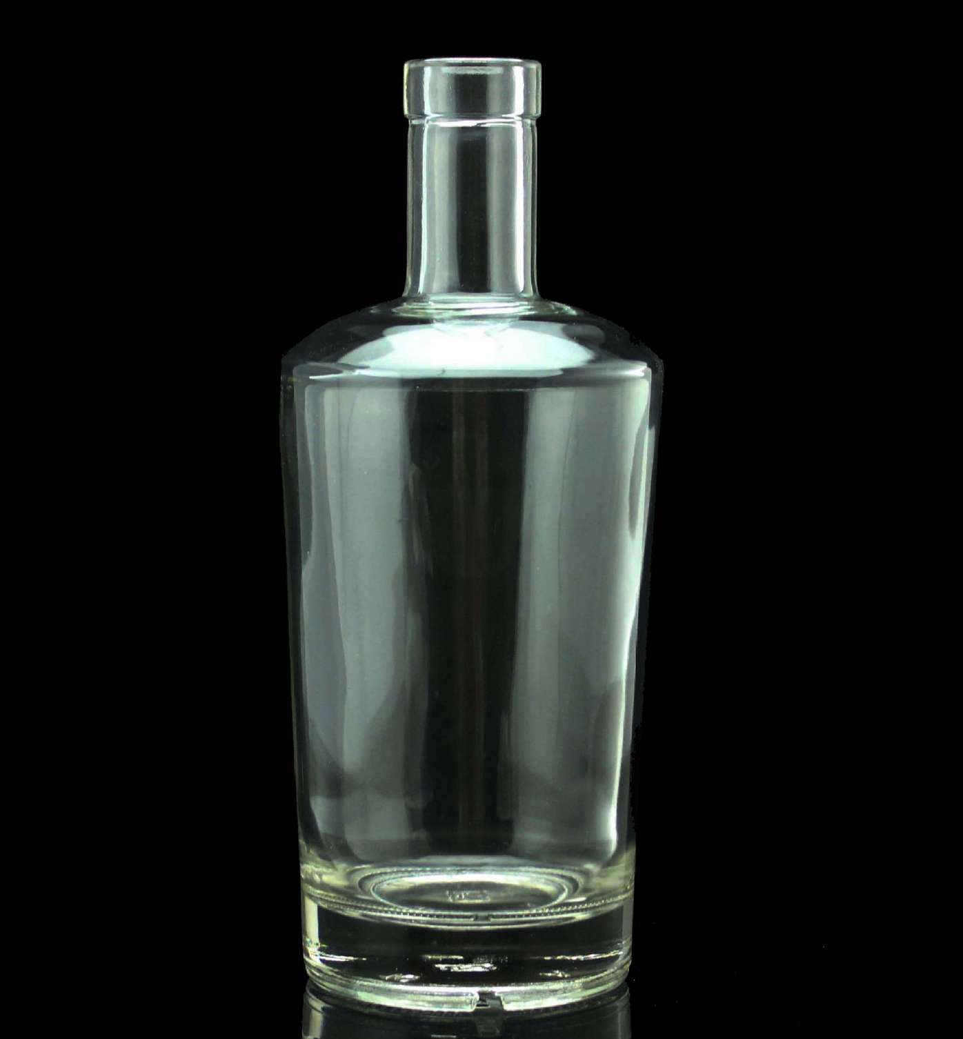 transparent empty super flint glass bottle 75cl whisky