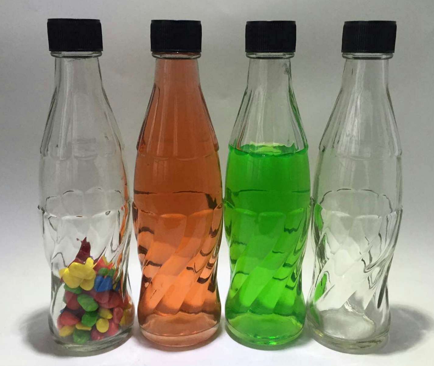 200ml glass juice soda bottle