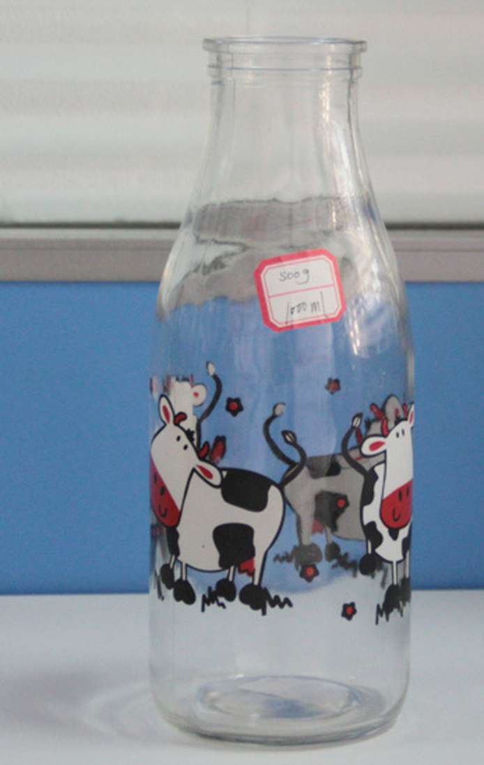 1000ml milk glass bottle