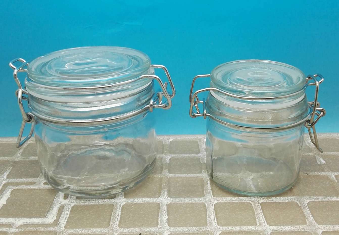 200ml 450ml airtight clip glass jar