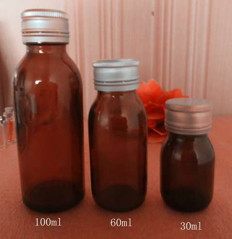 100ml liquid medicine amber glass bottle