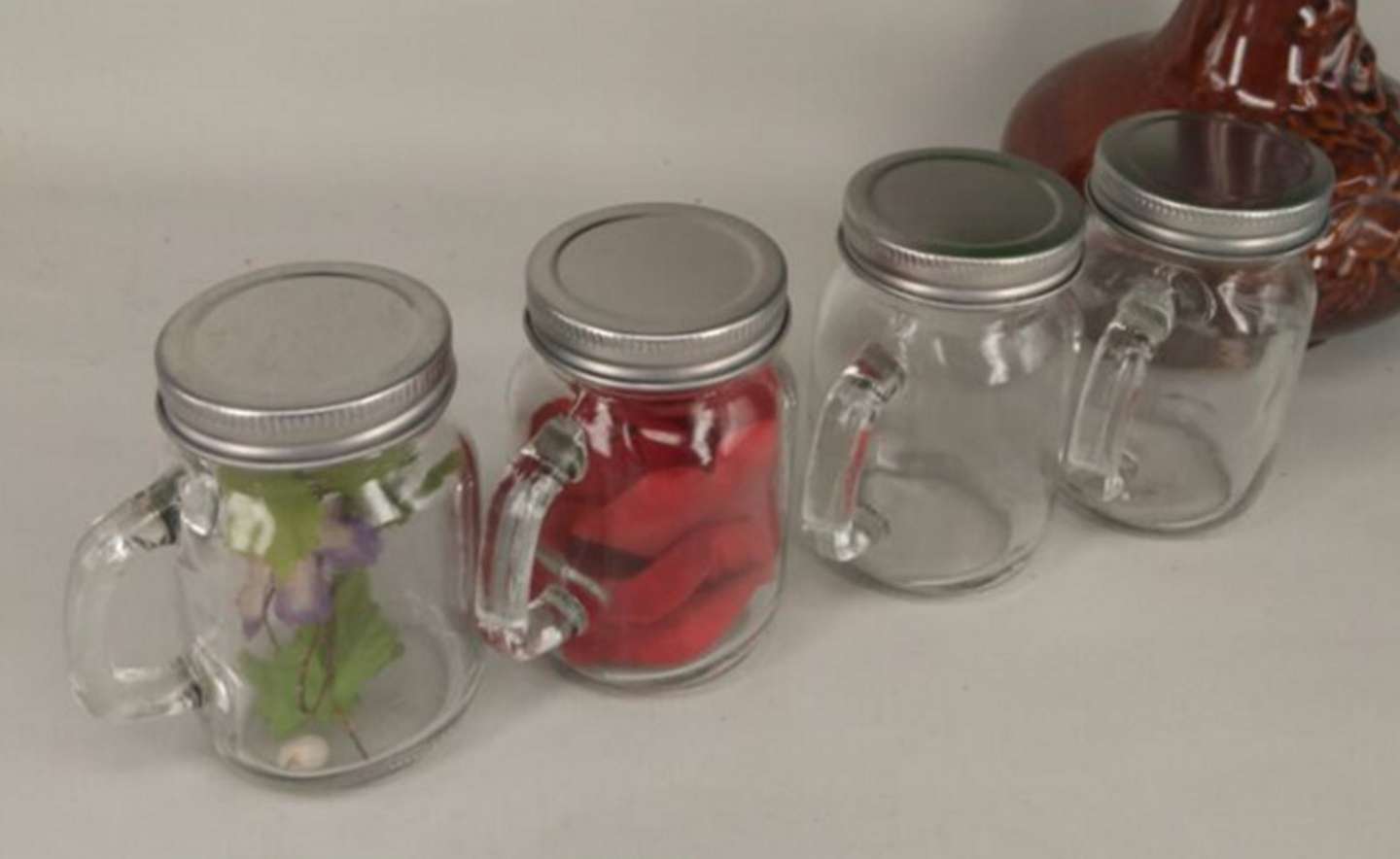 4oz glass mason jar with handle