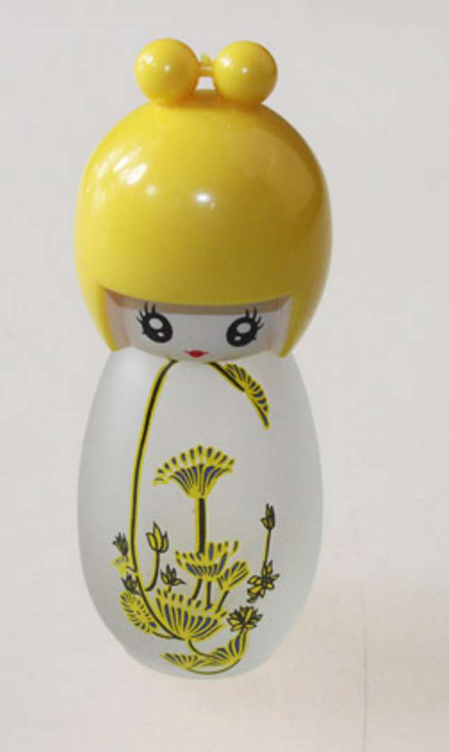 20ml doll shape perfume sprayer glass bottle