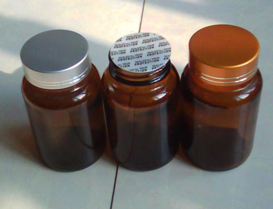 120ml amber pill glass bottle