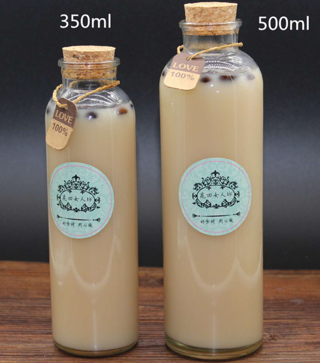 500ml juice glass bottle with cork