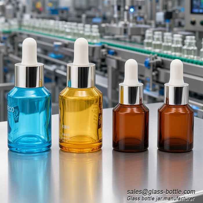 15ml amber essential oil glass dropper bottle