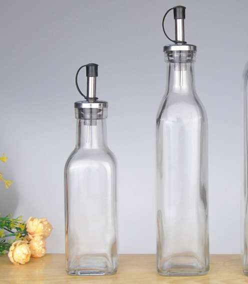 250ml 500ml  infuser olive oil glass bottle with pourer