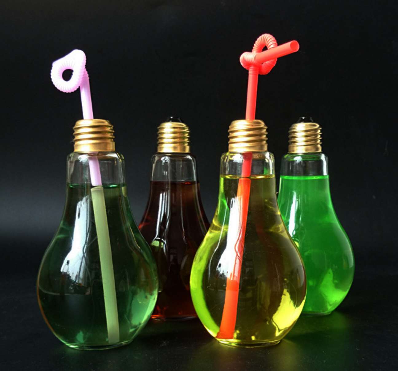 200ml light bulb shape beverage glass bottle