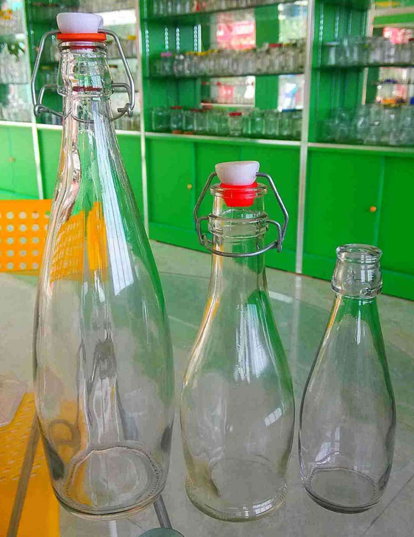 700ml milk tea/oil/beverage juice swing top glass bottle