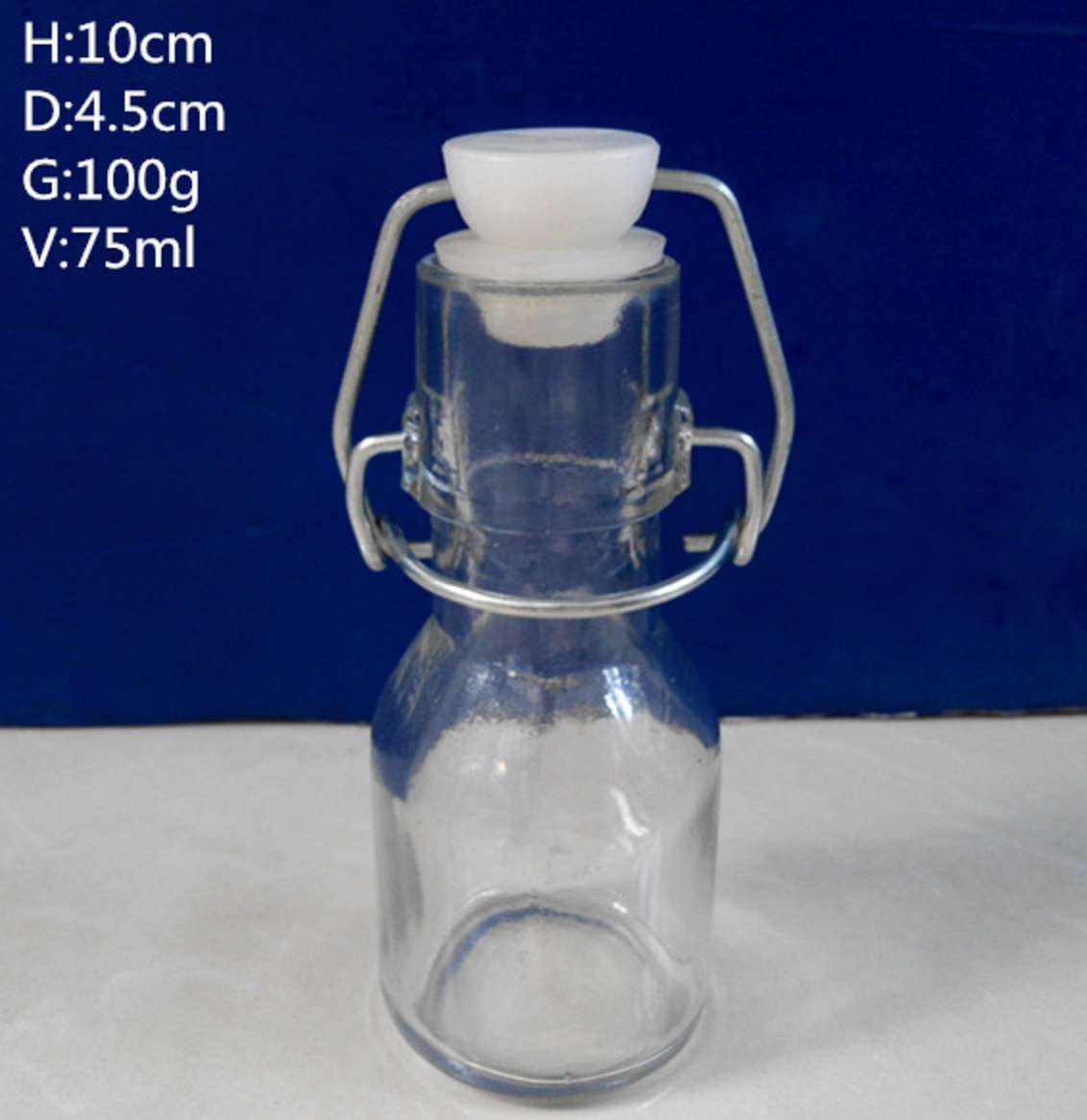 75ml sauce vinegar clip glass jar