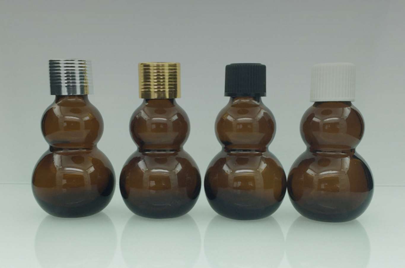 30ml clear calabash shaped glass spray perfume bottle