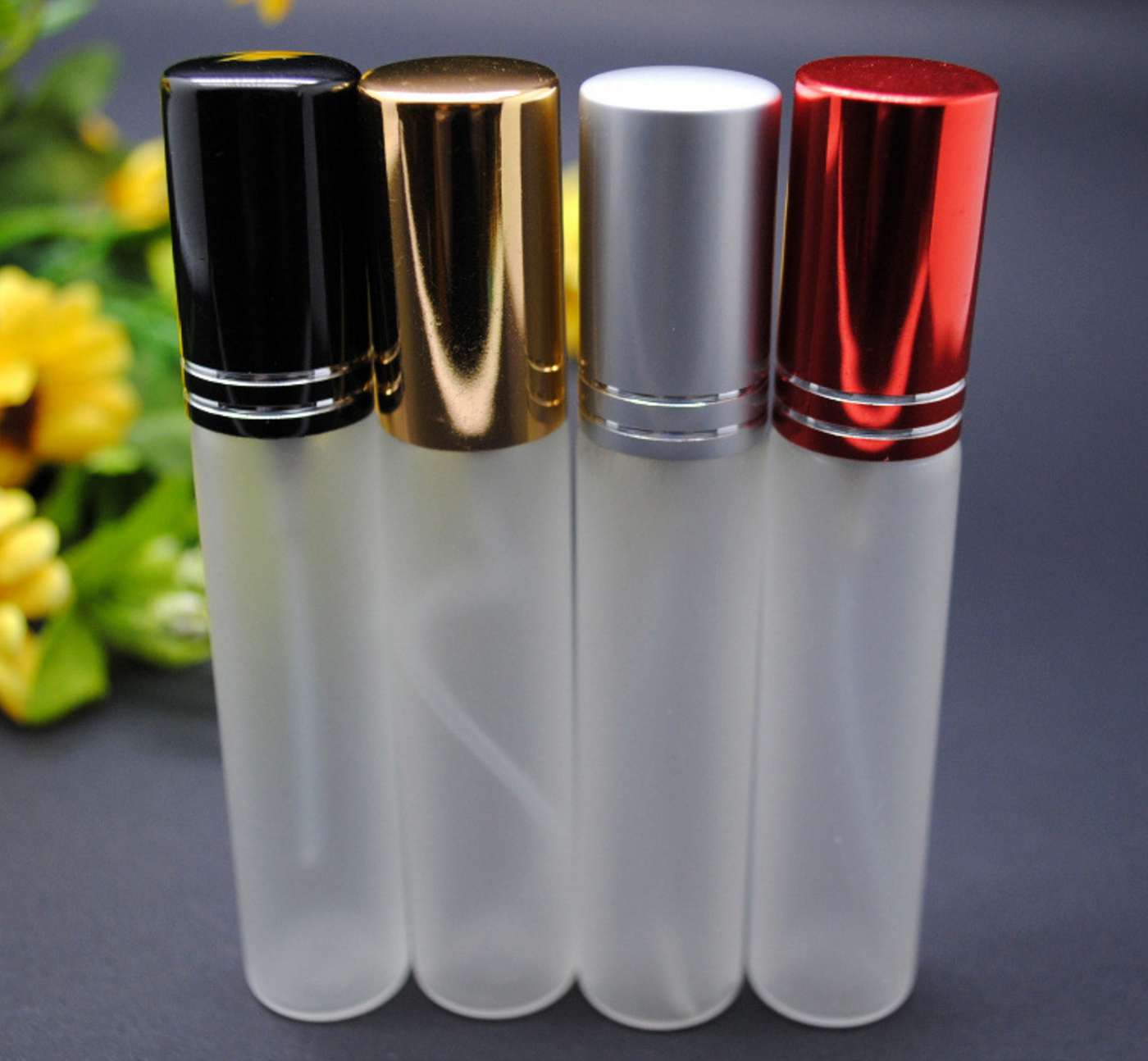 Wholesale 10ml clear frosted roll on perfume bottle