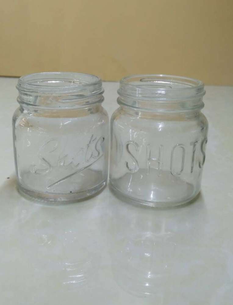 2oz Shot Mini Drinking Glass Mason Jar With Silver Lid
