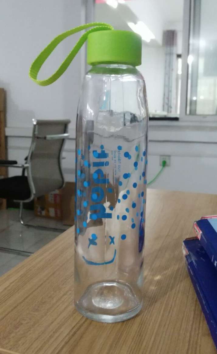 500ml Promotional portable water glass bottle