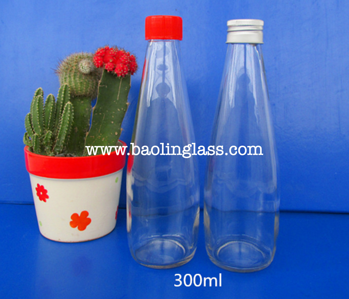300ml glass soda water bottle juice drinking bottle