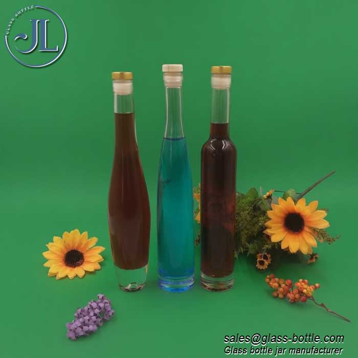 375ml frosted glass ice & fruit wine bottle