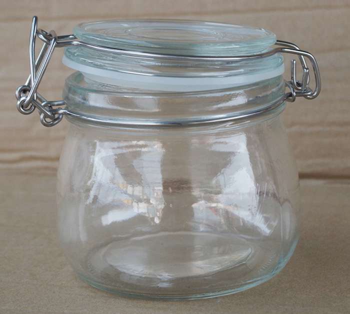 Glass Mason Jars For Food With Clip Cap