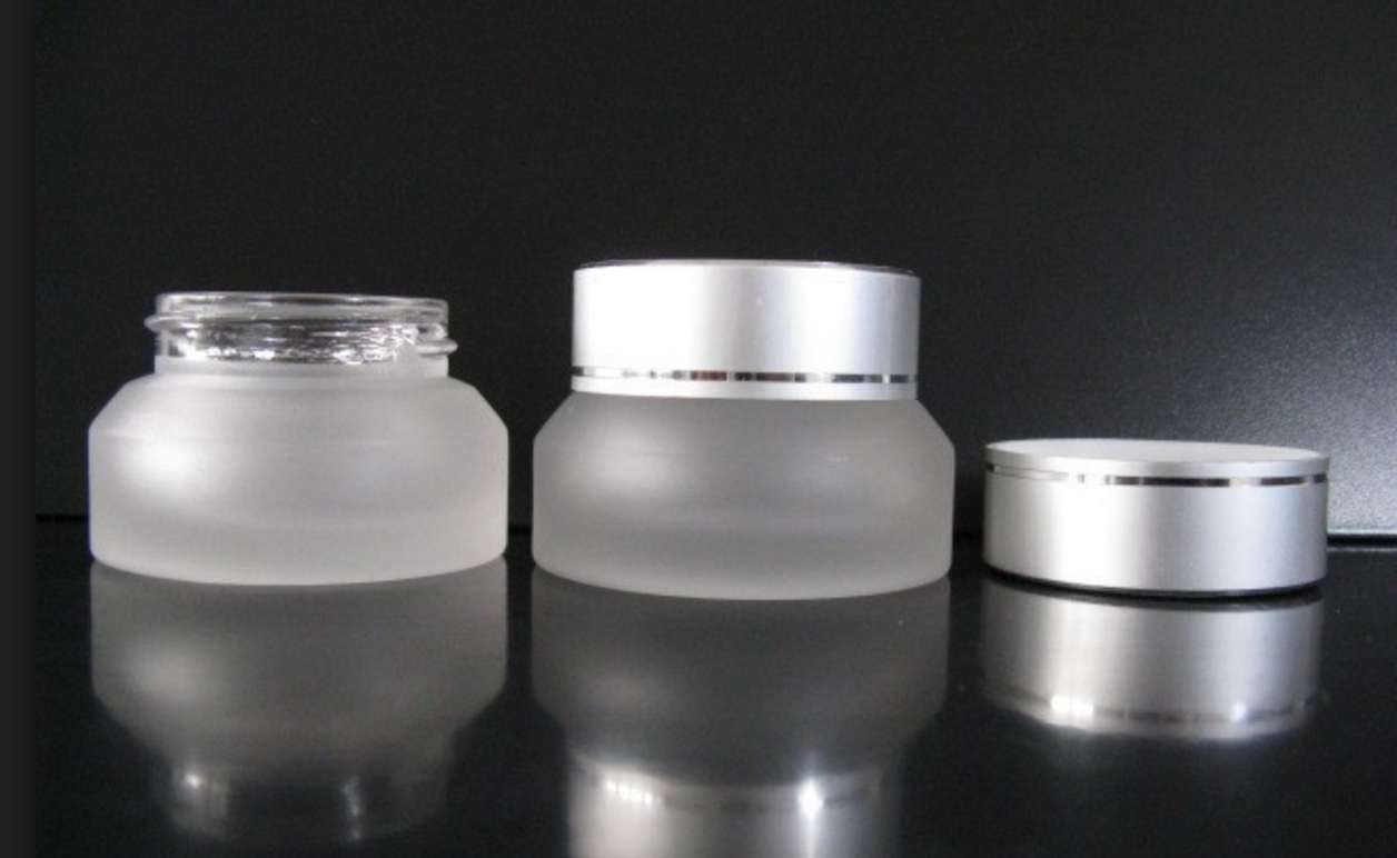 15ml Clear Frosted Glass Bottle Cosmetic Jar Makeup Jar
