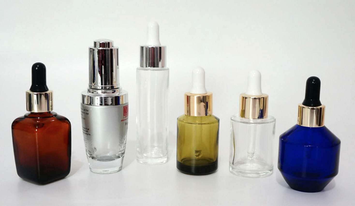 30ml personalized cosmetic essence glass dropper jars