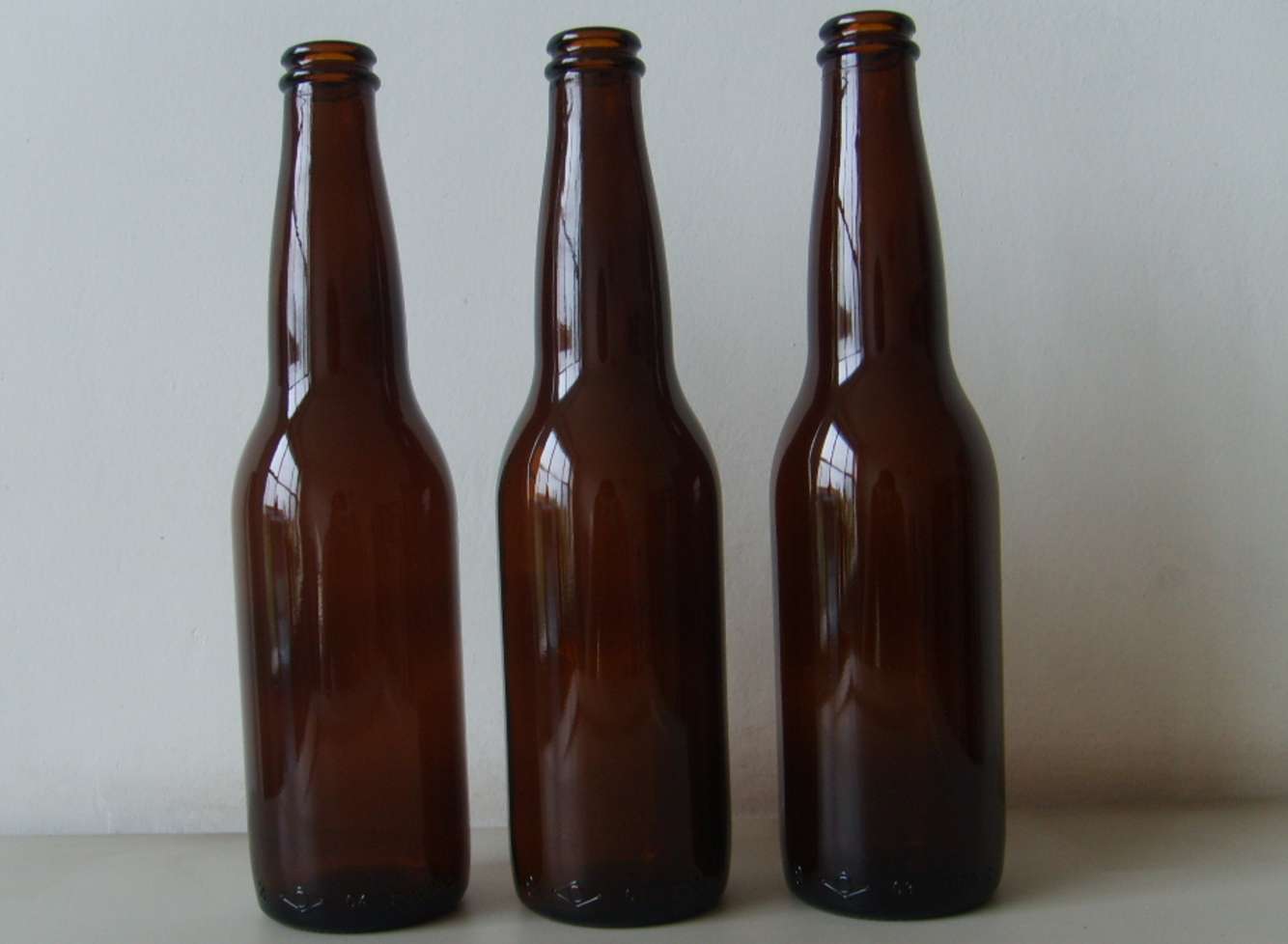 33cl 330ml Amber Beer Glass Bottle With Crown Cap