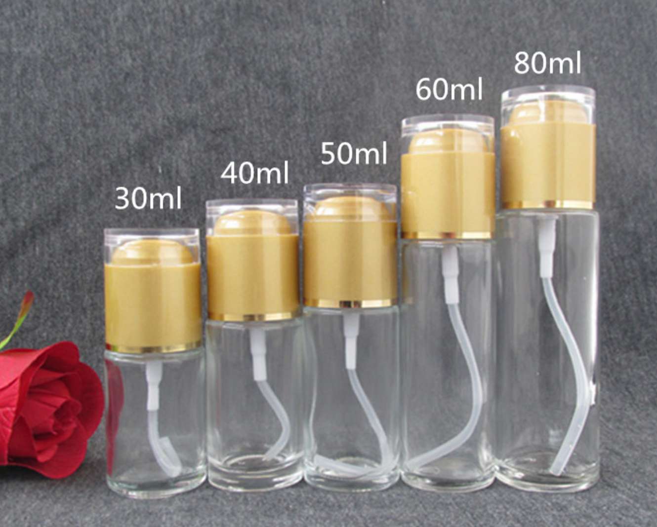 60ml 80ml cosmetic glass container