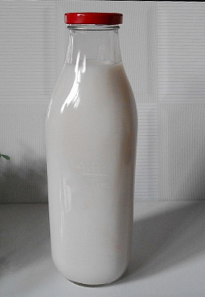 1000ml Large clear milk glass bottle