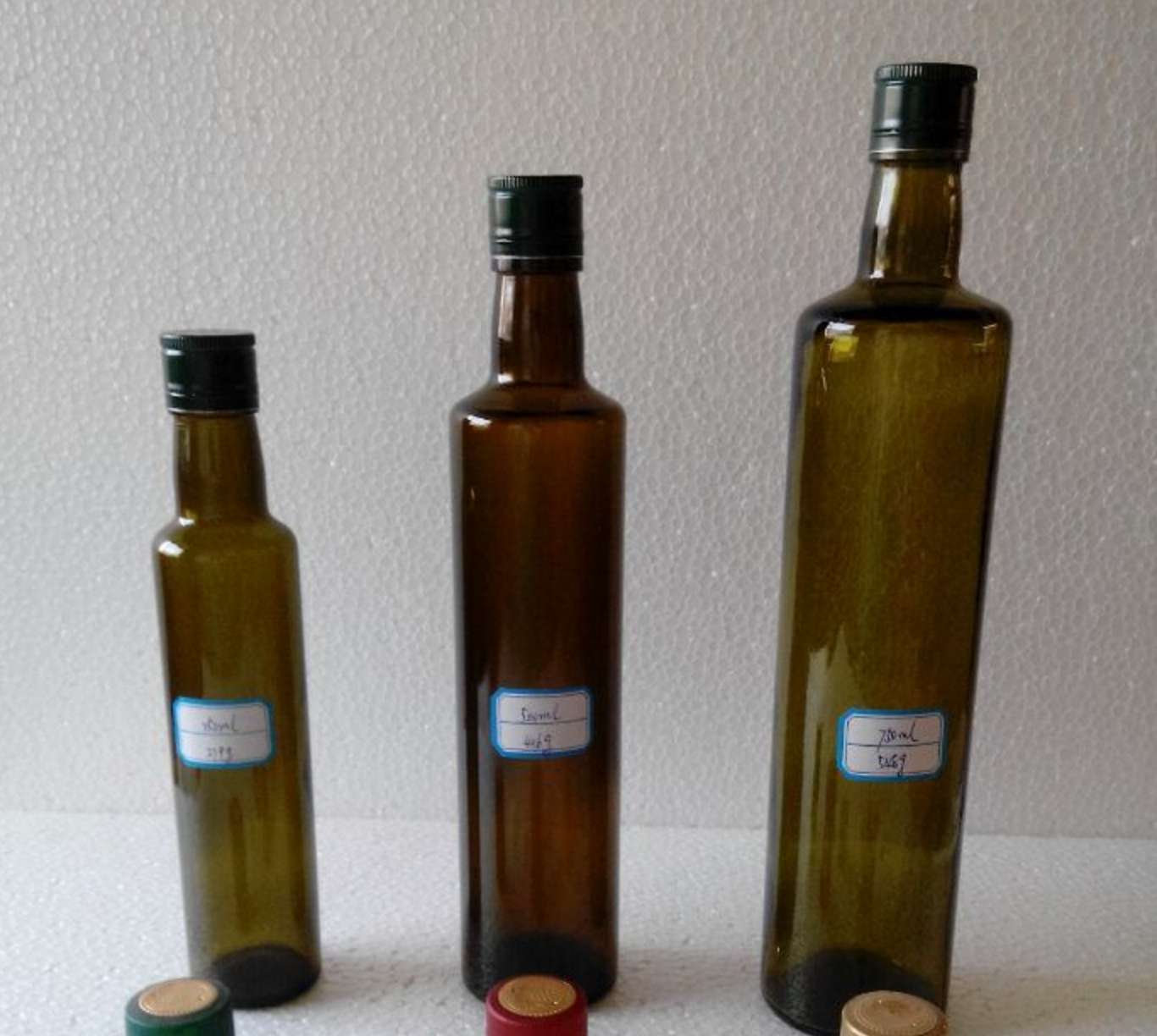 250ml 500ml 750ml dark green glass olive oil bottle