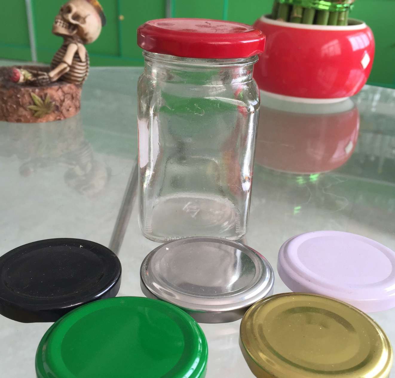 200ml glass honey jar caviar glass jars with screw lid