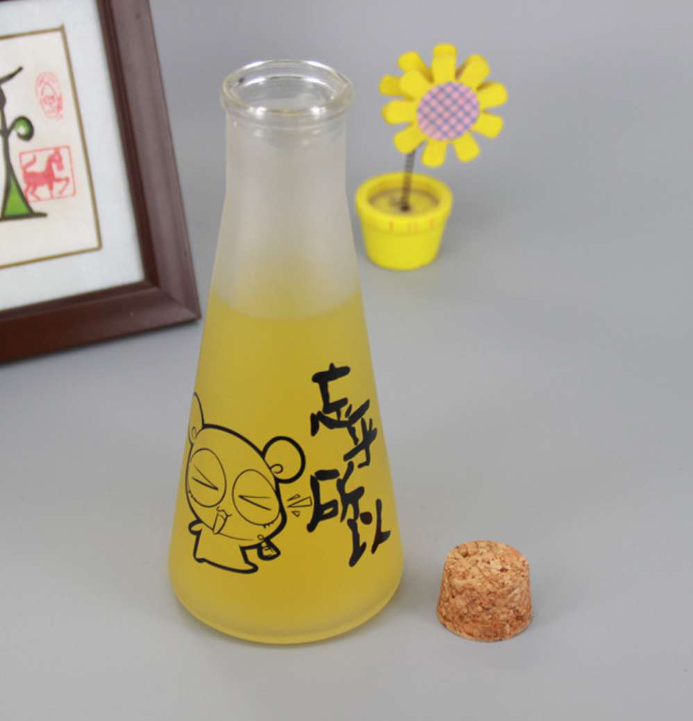 300ml promotion tea glass bottle with cork